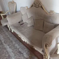 مبل تمیز زیر قیمت با میز تلوزیون و و بوفه|مبلمان خانگی و میز عسلی|تاکستان, |دیوار