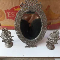 آینه شمعدان فلزی