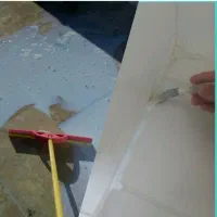 رفع نم چکه سرویس حمام بالکن با مواد نانو