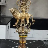 قلیون برنجی قلمکاری سنگین وزن|کلکسیون اشیاء عتیقه|قم, شهرک قدس|دیوار