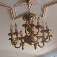 لوستر برنجی اب طلا|لوستر و چراغ آویز|سبزوار, توحیدشهر|دیوار