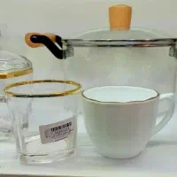 تعداد ۳ دست فنجان چینی لب طلایی کاملا نونو|ظروف سرو و پذیرایی|زاهدان, |دیوار