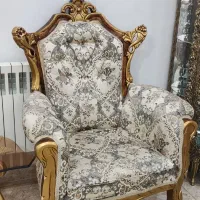 مبل سلطنتی 9نفره چوب گردو به همراه سه عسلی|مبلمان خانگی و میز عسلی|کرمانشاه, |دیوار