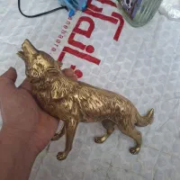 مجسمه گرگ برنزی