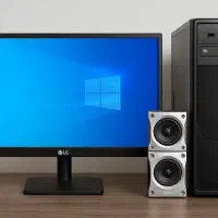 پکیج کامل کامپیوتر + مانیتور LG + اسپیکر سه‌تکه|رایانه رومیزی|مشهد, راهنمایی|دیوار