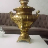 سماور زغالی برنز طلایی