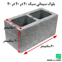 بلوک دیواری ۲۰در۴۰ و ۱۵ در۳۰