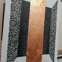 تابلو بداهه نویسی خط کالیوگرافی|تابلو، نقاشی، عکس|کاشان, ملا حبیب‌الله شریف|دیوار