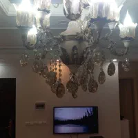 لوستر پنج شاخه برنجی|لوستر و چراغ آویز|ری, شهادت|دیوار