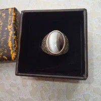 انگشتر عقیق باباقوری نقره تراکم بالا