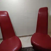 صندلی دکوراتیو لاکچری با طراحی خاص (قرمز براق)