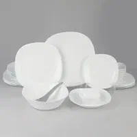 سرویس گلدن اوپال سفید ساده آرکوپال لب طلایی خارجی|ظروف سرو و پذیرایی|یزد, |دیوار