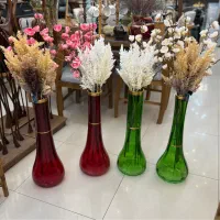 گلدان شیشه ای گل مصنوعی کادو هدیه روز مادر زن