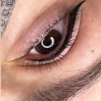 خط چشم فیبروز ابرو بن مژه شیدینگ لب فقط و فقط