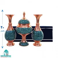 ست گلدان و شکلات خوری فیروزه کوبی 20 سانتیمتری|صنایع دستی و سایر لوازم تزئینی|نجف‌آباد, دلگشا|دیوار
