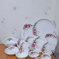 بشقاب کاسه دیس ملامین گل دار ارکوپال تولیدی