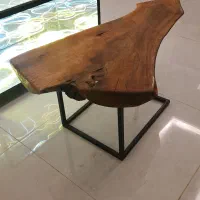 میز عسلی با چوب طبیعی