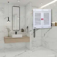 شلف باکس دیواری کابینتی حمام و توالت آویز دار ضدآب|لوازم حمام|مشهد, مقدم|دیوار