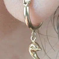 طلا دلفین گوشواره گم شده