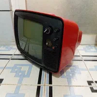 تلویزیون قرمز رنگ توشیبا رنگ فابریک قدیمی عتیقه