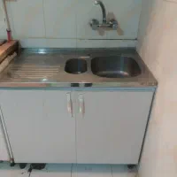 کابینت فلزی به همراه سینک و گاز و هود|مصالح و تجهیزات ساختمان|اهواز, کمپلو جنوبی|دیوار