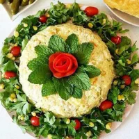 سالاد الویه خانگی تازه و خوشمزه با هزینه ارزان