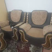 مبل ۷نفره پارچه مخملی وچرم