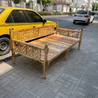 گره چینی تخت سنتی چوب روس|مبلمان خانگی و میز عسلی|بوشهر, |دیوار