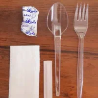 پک قاشق و چنگال خلال دار و نمک