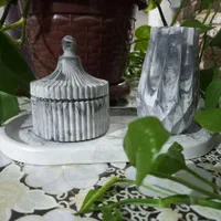 ست دکوری سنگ مصنوعی(گلدان ،قندان،سینی) حراج|صنایع دستی و سایر لوازم تزئینی|تبریز, |دیوار