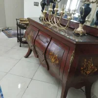 کنسول واینه شیک وارزنده منبت کاری خمره ای|بوفه، ویترین، کنسول|تهران, تهرانسر شرقی|دیوار