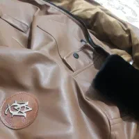 کاپشن چرمی قهوه ای|لباس|قزوین, |دیوار