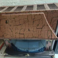 ویترین چوبی منبط کار وبخاری گازی وکمد ویترین وکاج|بوفه، ویترین، کنسول|برخوار, |دیوار