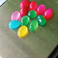 ۱۲ عدد نگین عقیق رنگی