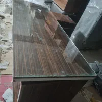 میز مدیریت تمام هایگلاس ال دار|دفتر کار|سقز, |دیوار