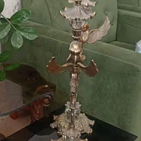 ۲ عدد شمعدان برنج بلند