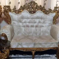 مبل سلطنتی ۹ نفره همراه با میز عسلی|مبلمان خانگی و میز عسلی|نجف‌آباد, مسکن مهر|دیوار