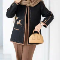 کت شلوار گلدوزی پرستو دوخت مزونی جلو لایه کوبی شده