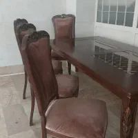 میز غذاخوری ۸ نفره چوبی به همراه ۸ صندلی|میز و صندلی غذاخوری|آمل, |دیوار