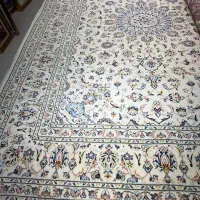 جفت فرش 9متری پشم دستباف کاشان کارکرده سالم و تمیز|فرش|کرج, دهقان ویلا|دیوار