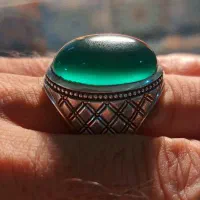 انگشتر عقیق سبز کهنه تیغ آب بی داد قواره عالی|جواهرات|تهران, آزادشهر|دیوار