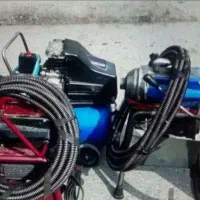 لوله بازکنی با دستگاه فنر و پمپ باد