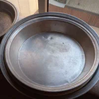 دو عدد آبکش سایز بزرگ دو عدد طشت سایز بزرگ ومتوسط