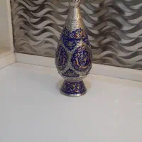 گلدان مس قلم زنی و پرداز|صنایع دستی و سایر لوازم تزئینی|مشهد, فرهنگ|دیوار