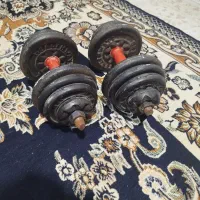 دمبل هرکدام ده کیلویی جمعابیست کیلودوتومن