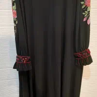 عبا مشکی جواهر دوزی و گلدوزی  مناسب محرم