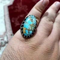 انگشتر فیروزه شجر نیشابوری تمام مغز