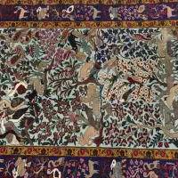 قالی ابریشم|فرش|سنگان, |دیوار