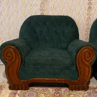 مبل۷نفره مخمل سبز محکم وباکیفیت سالها استفاده کن|مبلمان خانگی و میز عسلی|نیشابور, شهرک جانبازان|دیوار