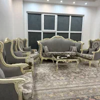 مبل ۷ نفره + کنسول و آینه شیک|مبلمان خانگی و میز عسلی|قم, عمار یاسر|دیوار